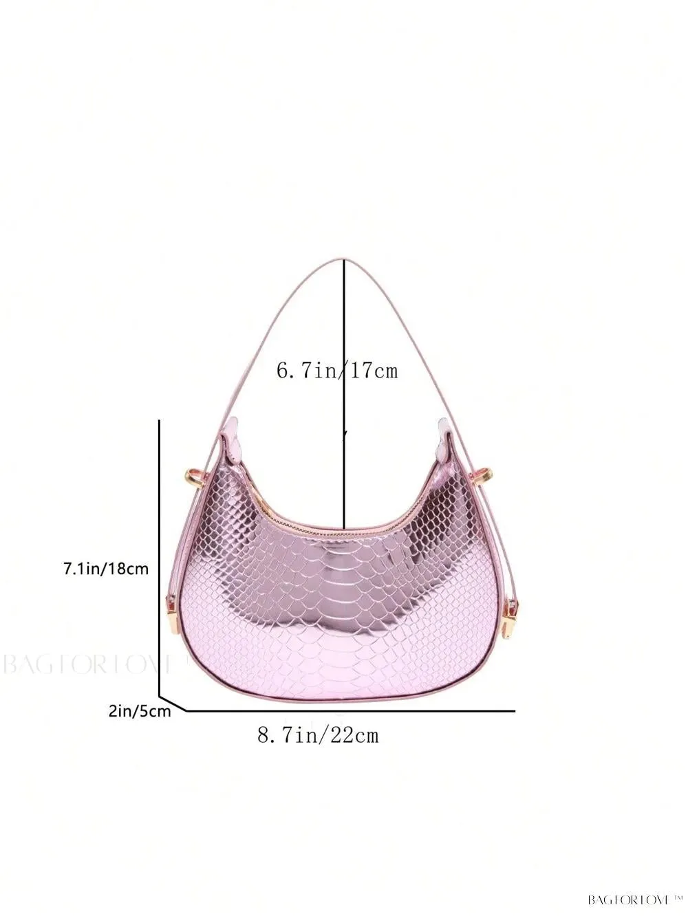 BagForLove - Elegant Crocodile Embossed Shoulder Tote