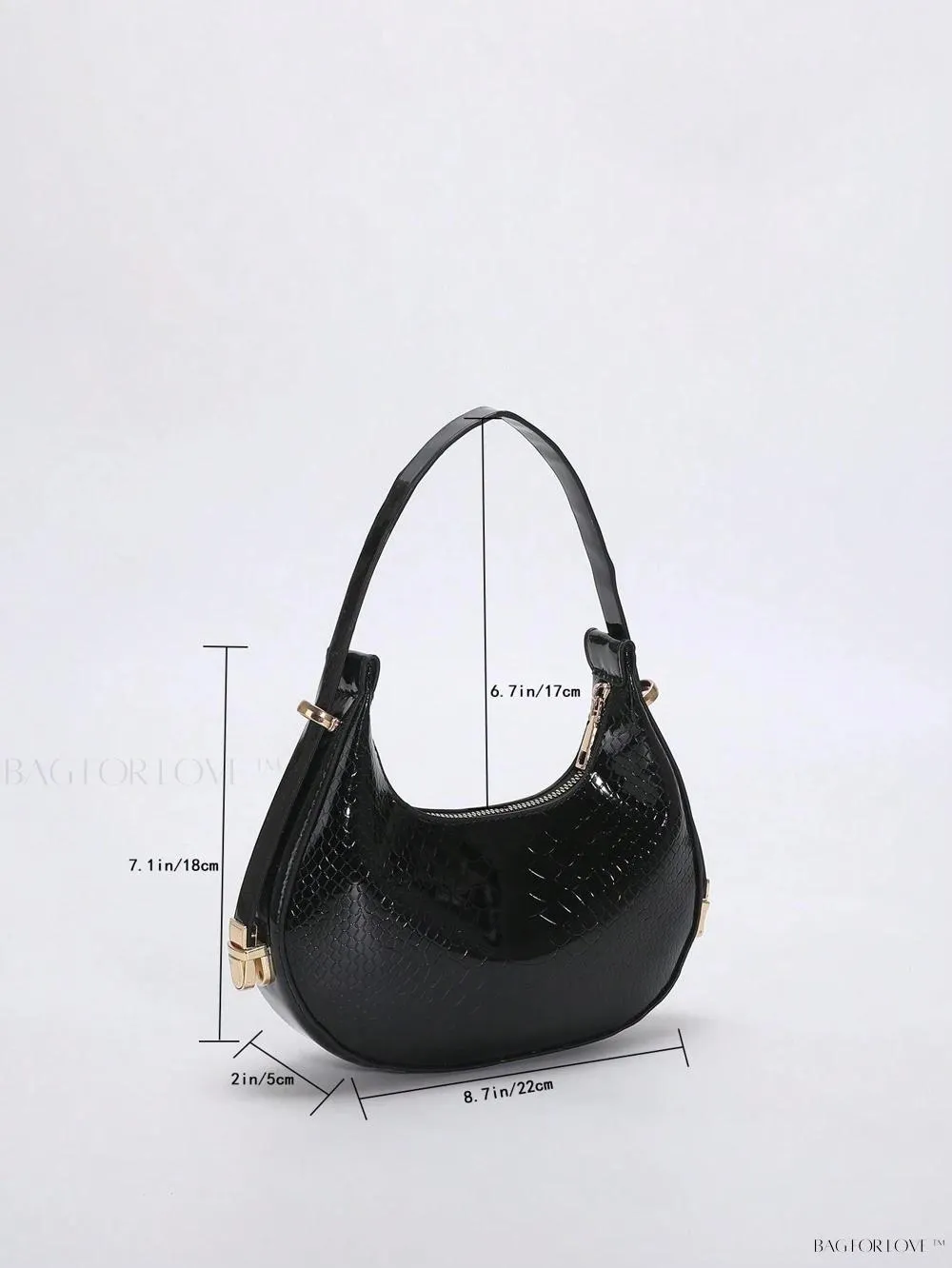 BagForLove - Elegant Crocodile Embossed Shoulder Tote