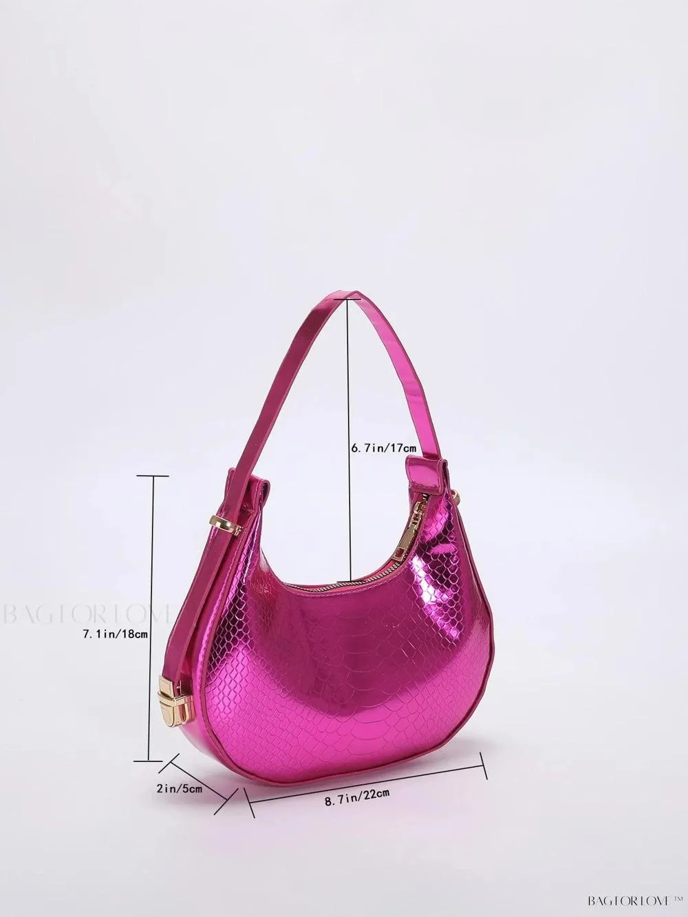 BagForLove - Elegant Crocodile Embossed Shoulder Tote