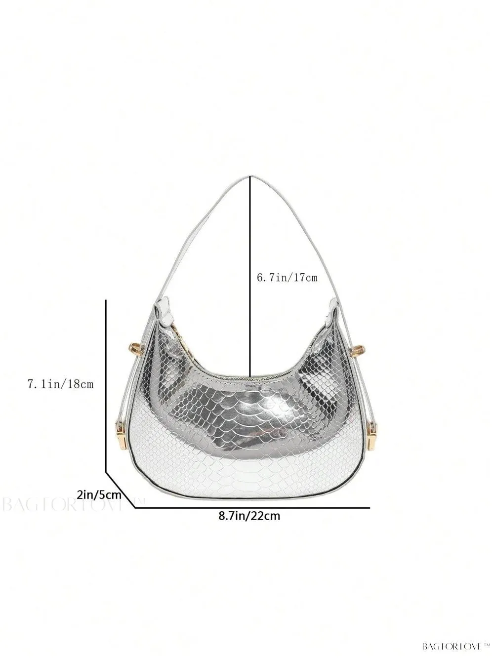 BagForLove - Elegant Crocodile Embossed Shoulder Tote