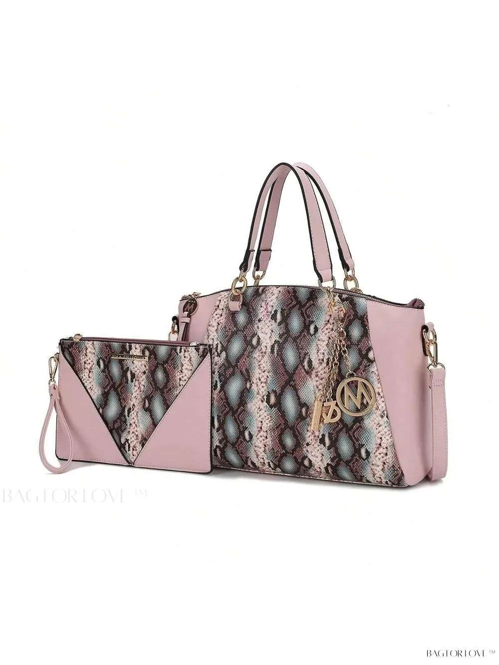 BagForLove - Elegant Snake Embossed Large Capacity Handbag Purse