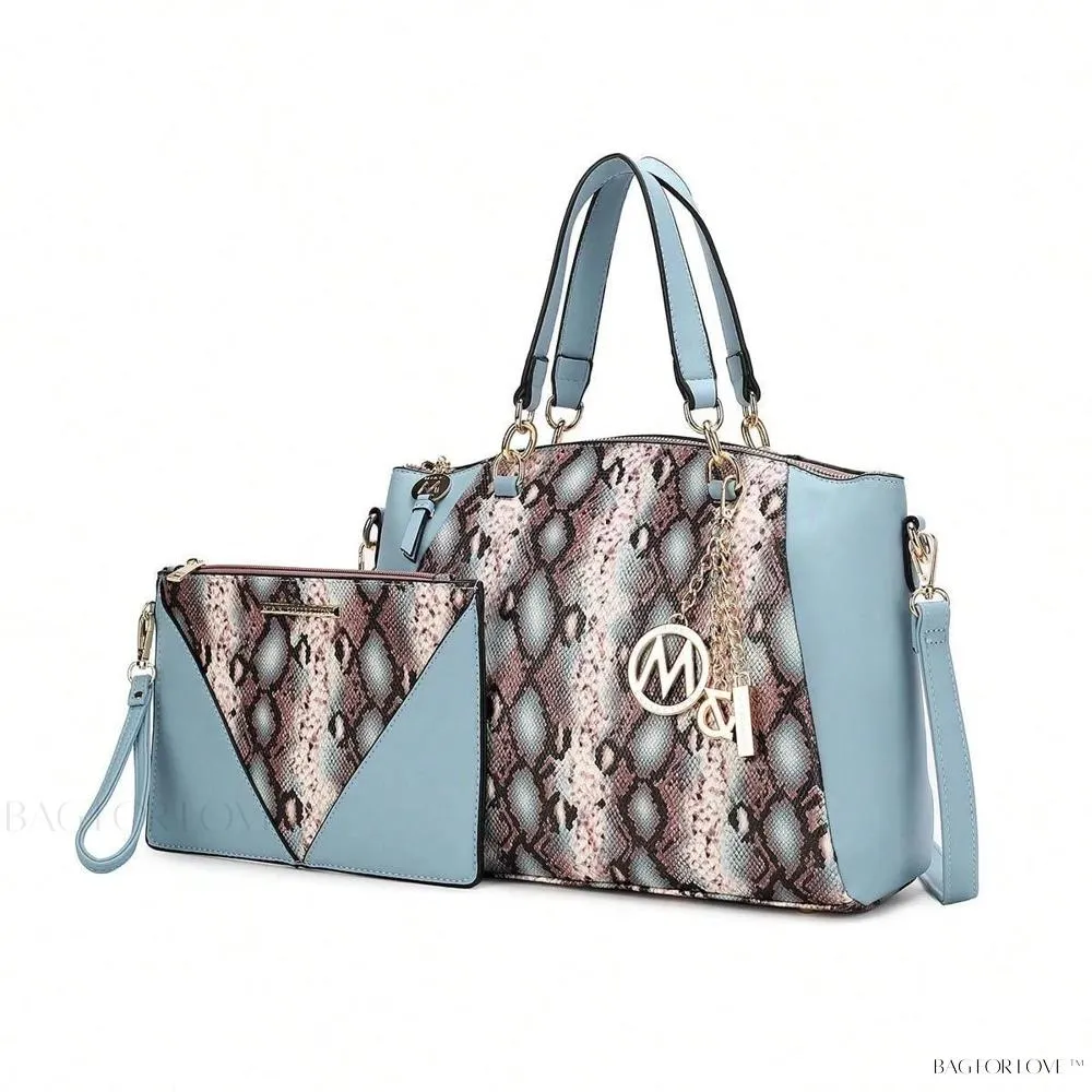 BagForLove - Elegant Snake Embossed Large Capacity Handbag Purse