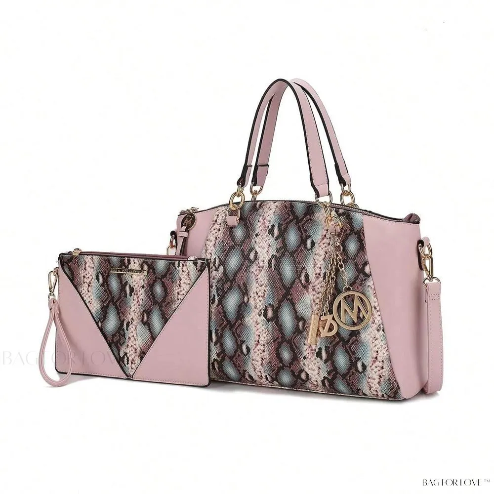 BagForLove - Elegant Snake Embossed Large Capacity Handbag Purse