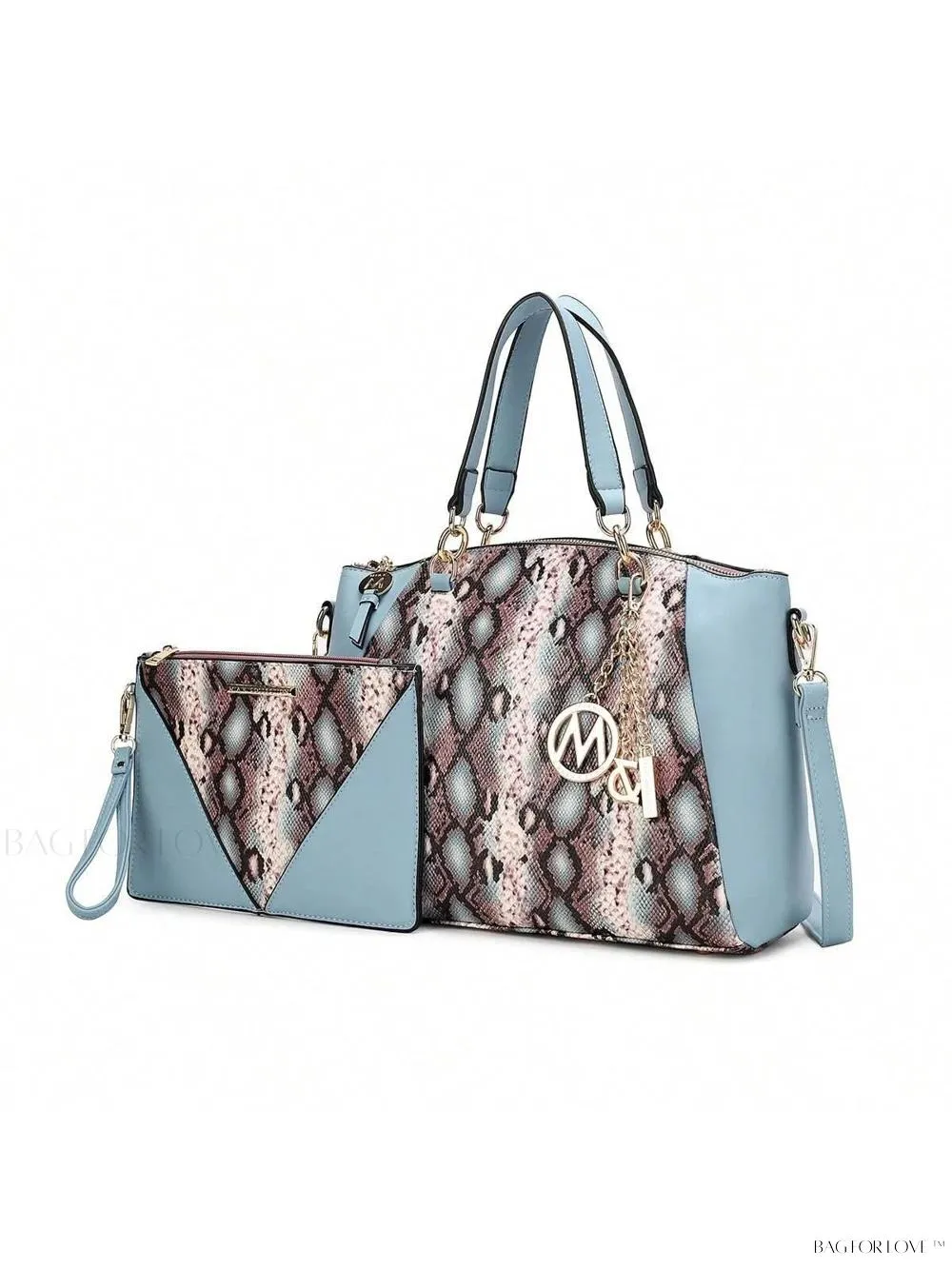 BagForLove - Elegant Snake Embossed Large Capacity Handbag Purse