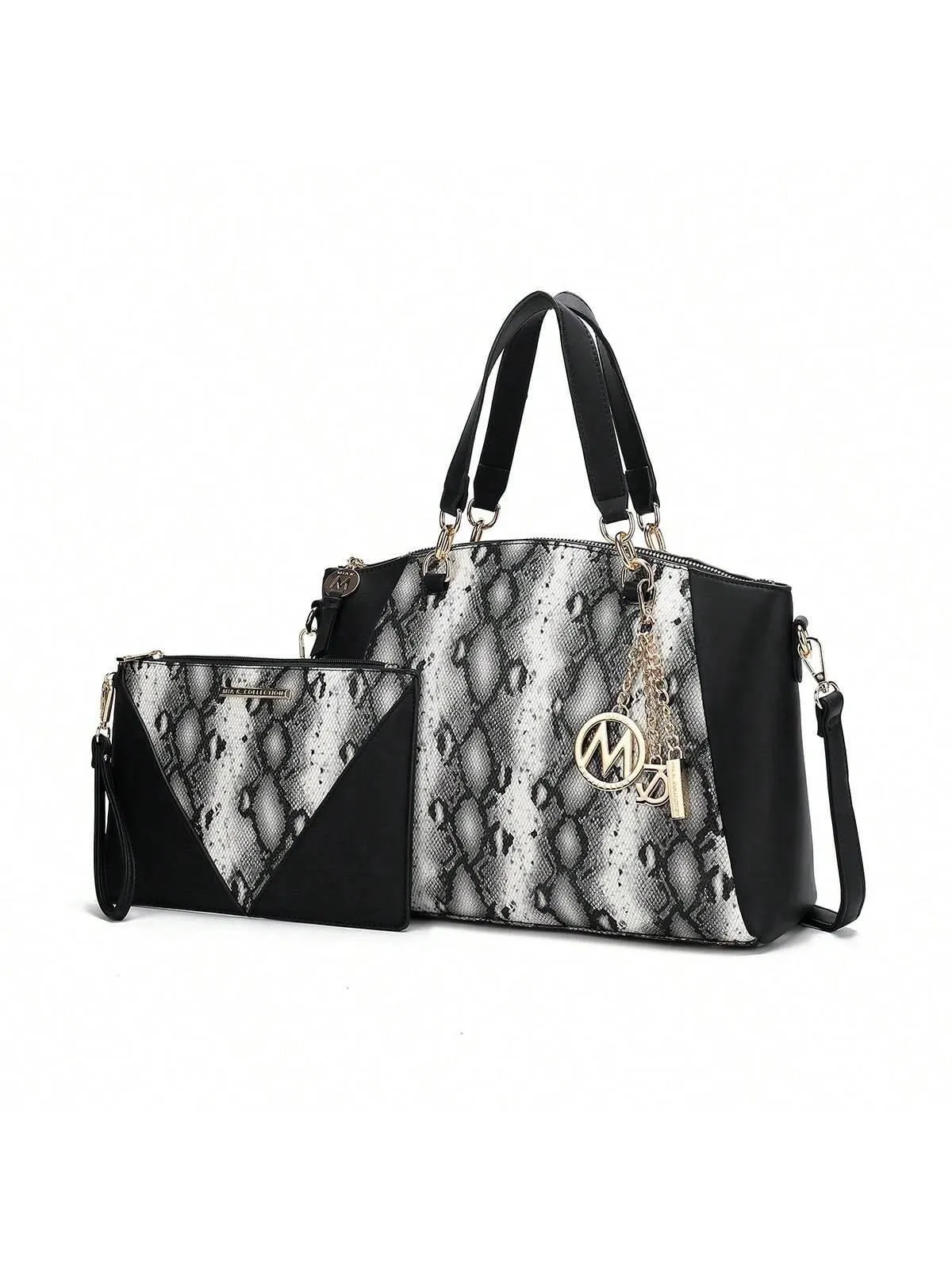 BagForLove - Elegant Snake Embossed Large Capacity Handbag Purse