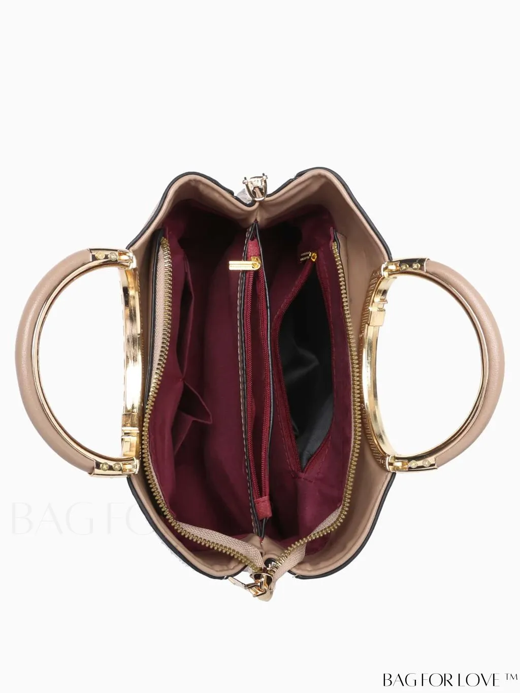 BagForLove - Embossed Metal Ring Handbag: Fashionable, Minimalistic Design for Commuting