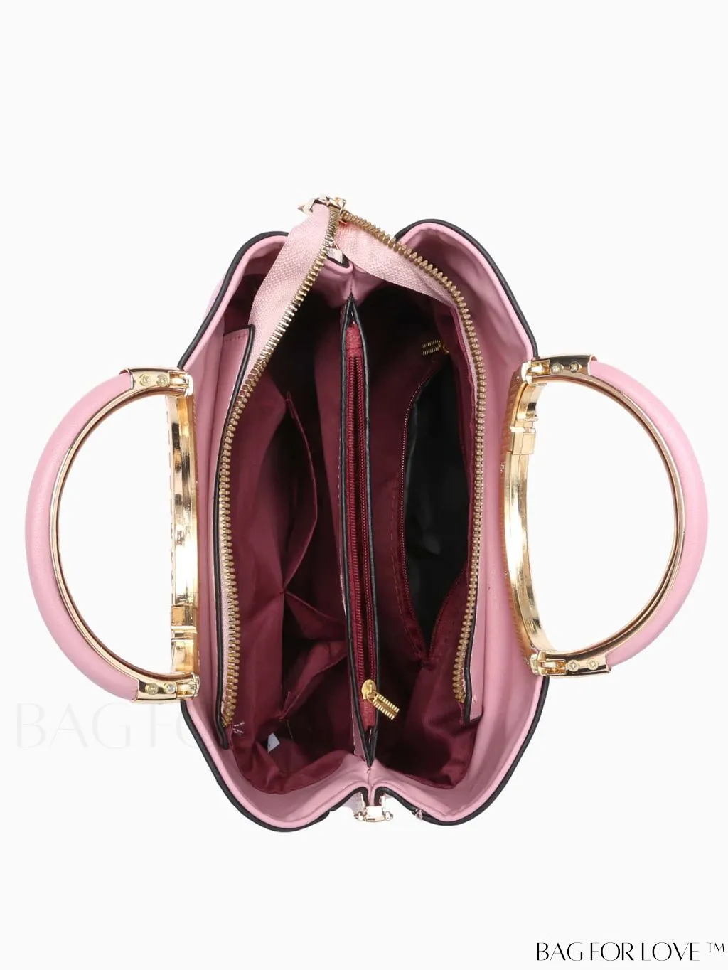 BagForLove - Embossed Metal Ring Handbag: Fashionable, Minimalistic Design for Commuting