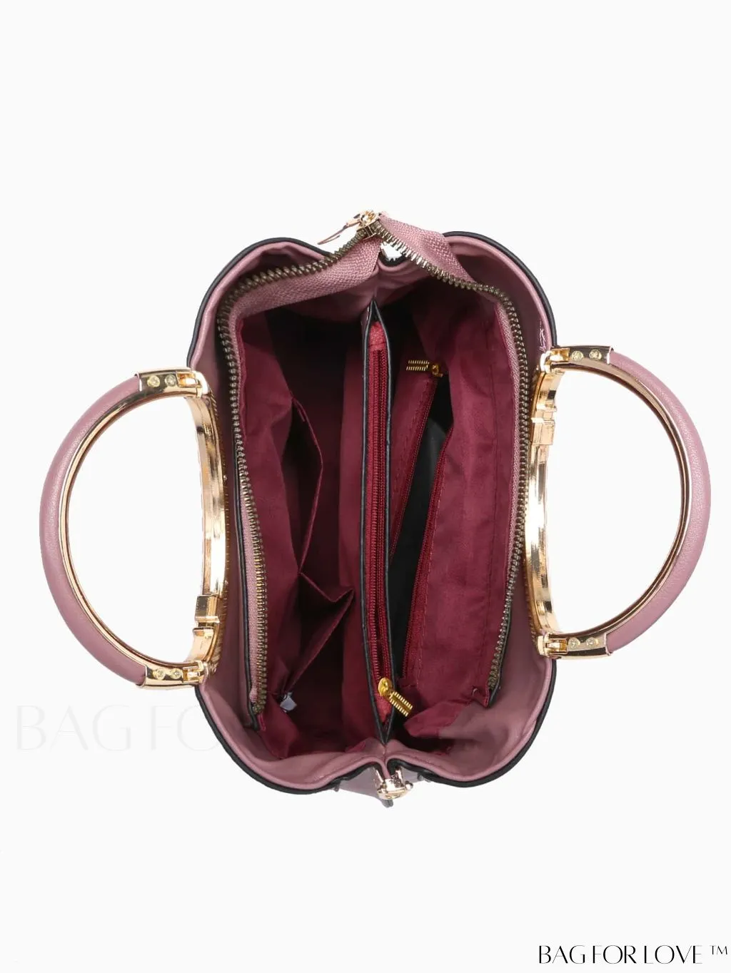 BagForLove - Embossed Metal Ring Handbag: Fashionable, Minimalistic Design for Commuting
