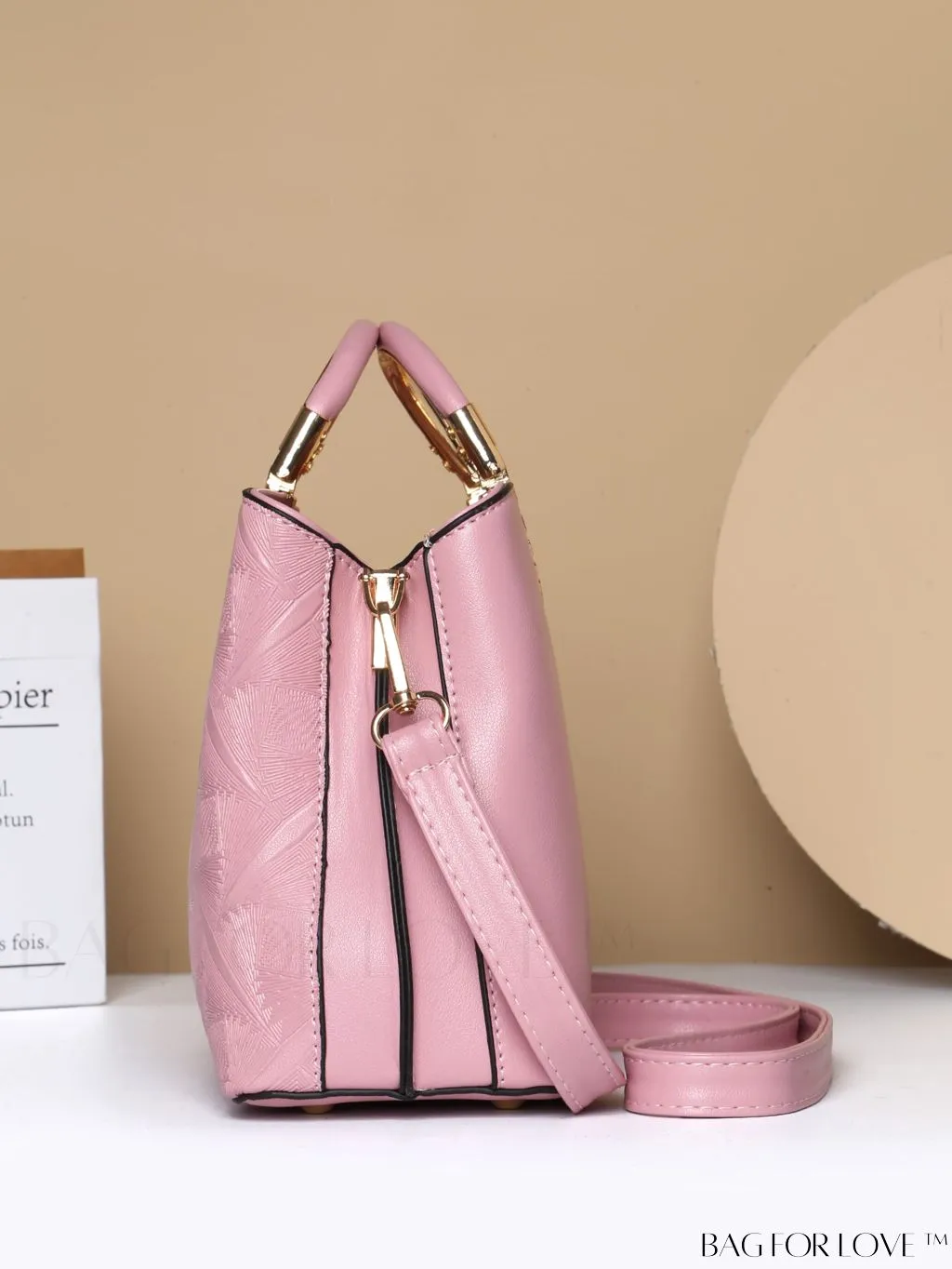BagForLove - Embossed Metal Ring Handbag: Fashionable, Minimalistic Design for Commuting