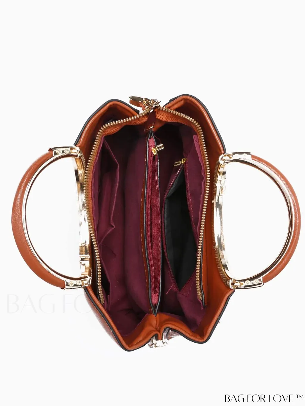 BagForLove - Embossed Metal Ring Handbag: Fashionable, Minimalistic Design for Commuting