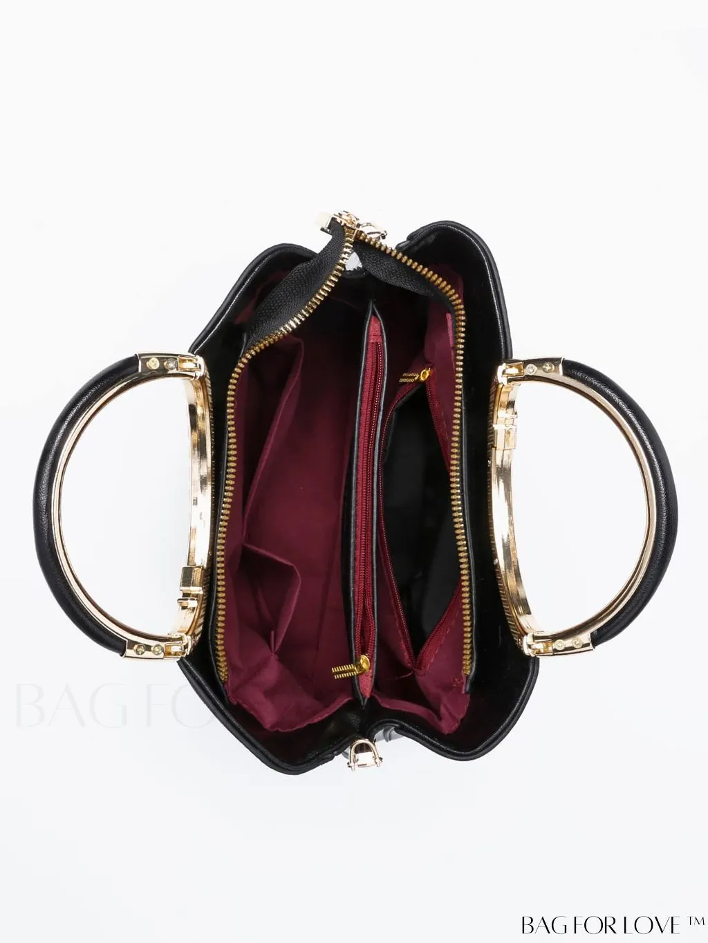 BagForLove - Embossed Metal Ring Handbag: Fashionable, Minimalistic Design for Commuting