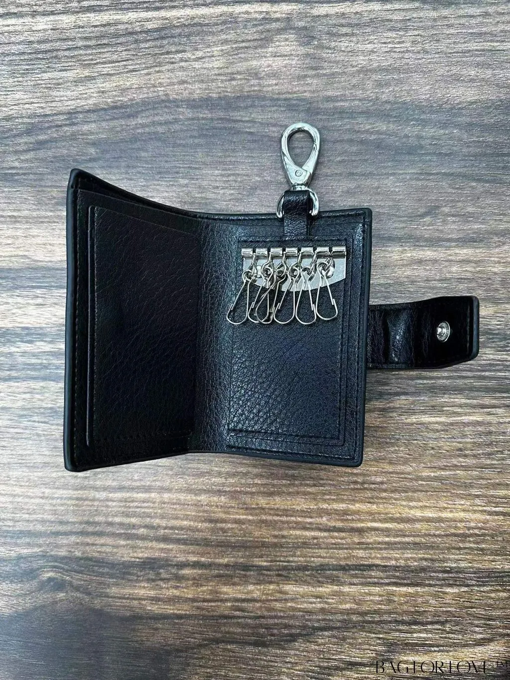 BagForLove - Litchi Embossed Key Bag: Multi-Purpose Wallet & Home Key Organizer