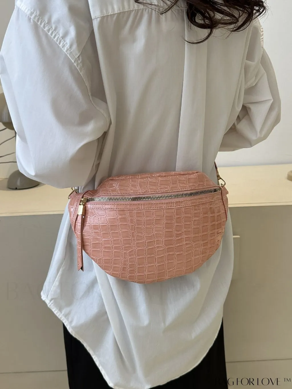 BagForLove - Litchi Embossed PU Fanny Pack - Stylish and Functional