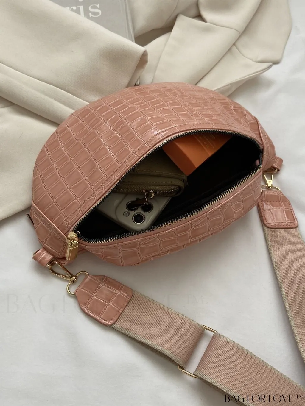 BagForLove - Litchi Embossed PU Fanny Pack - Stylish and Functional