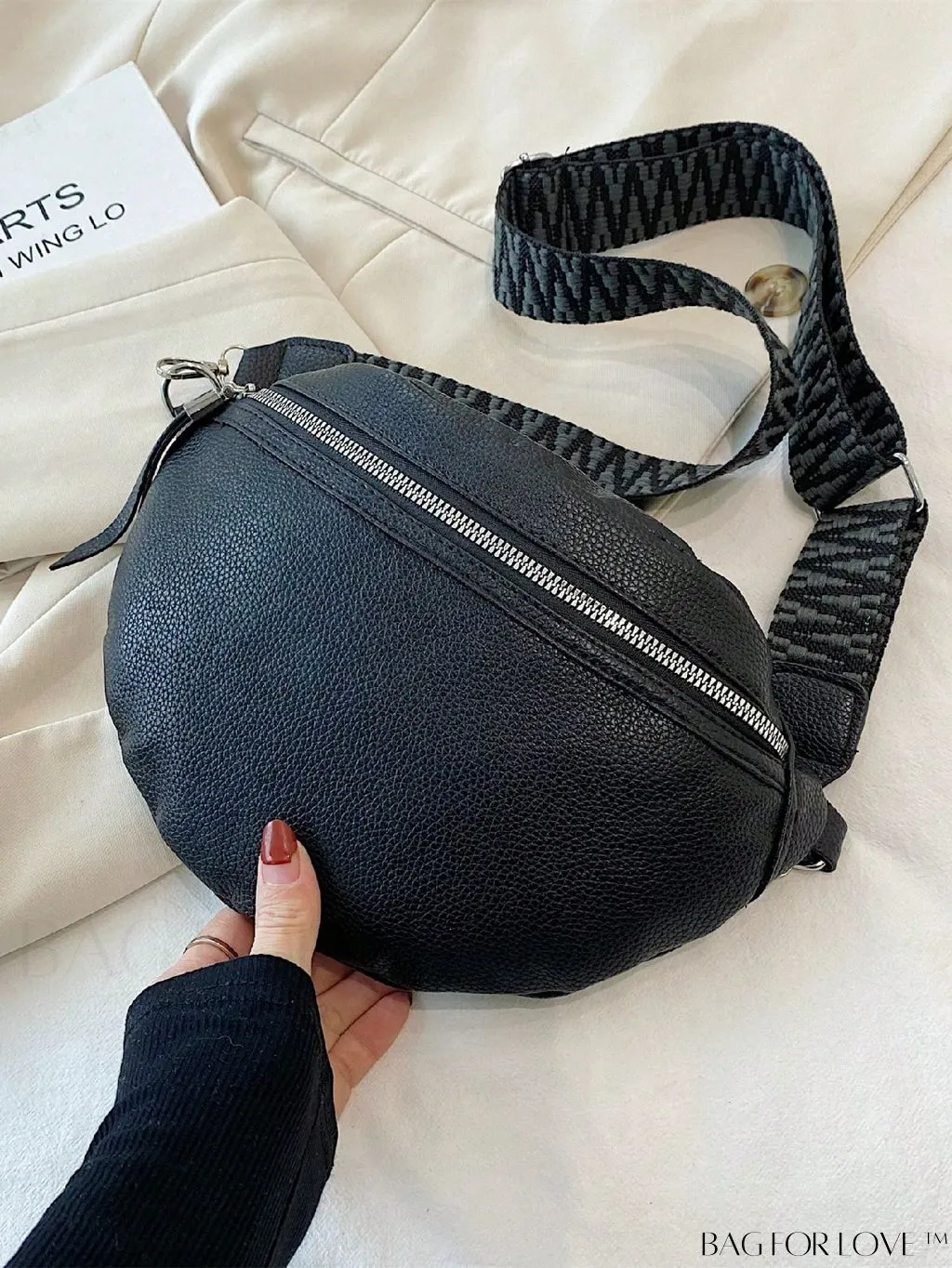 BagForLove - Litchi Embossed PU Fanny Pack - Stylish and Functional