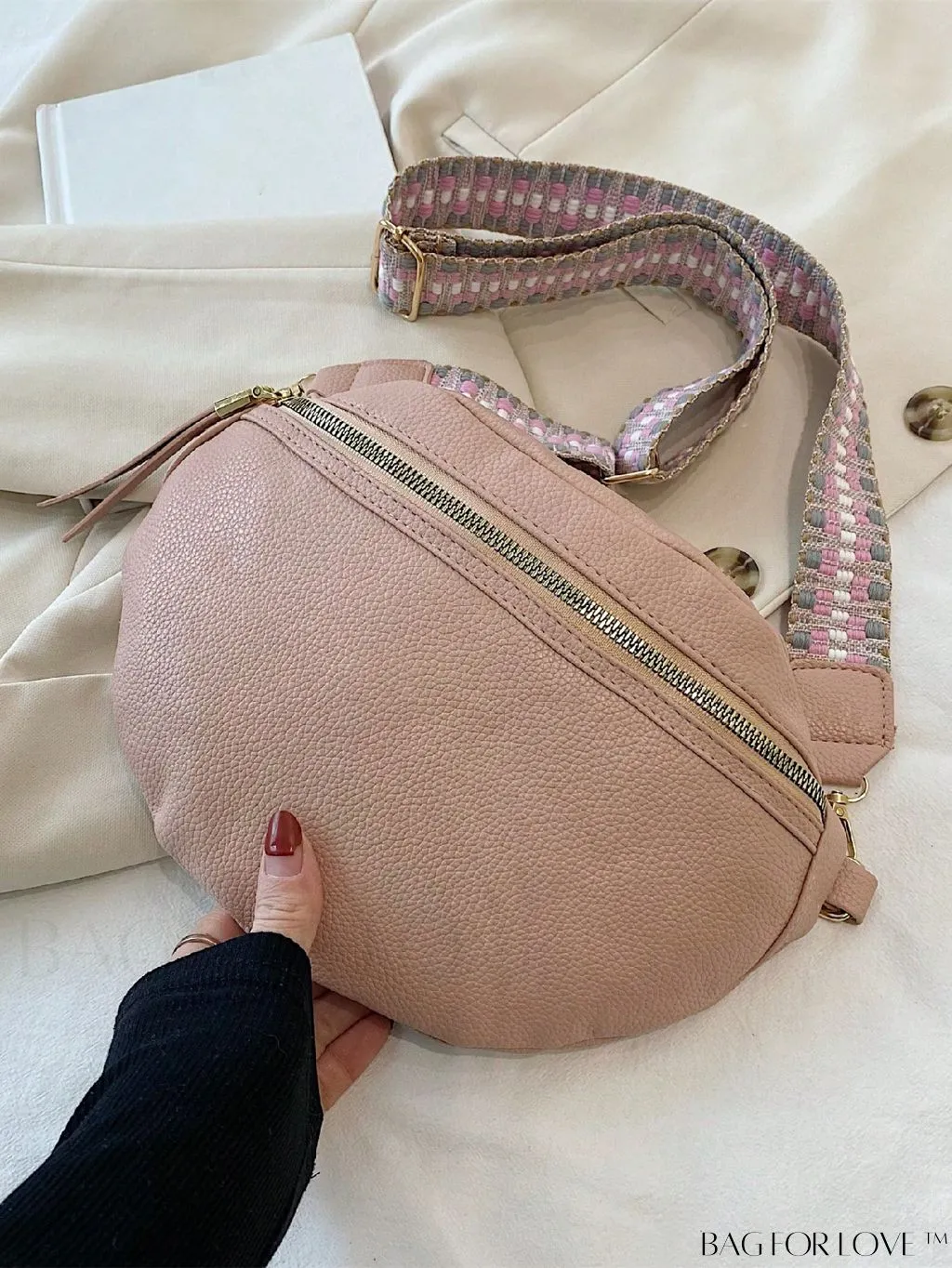 BagForLove - Litchi Embossed PU Fanny Pack - Stylish and Functional