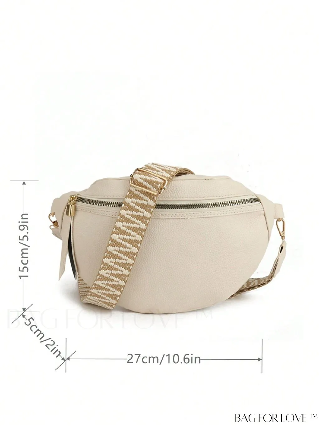 BagForLove - Litchi Embossed PU Fanny Pack - Stylish and Functional