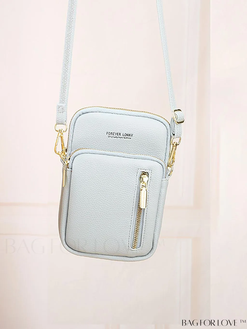 BagForLove - Luxe Litchi Embossed Wallet: Multiple Pockets, Adjustable Strap - Ultimate Organization and Style