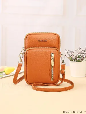 BagForLove - Luxe Litchi Embossed Wallet: Multiple Pockets, Adjustable Strap - Ultimate Organization and Style