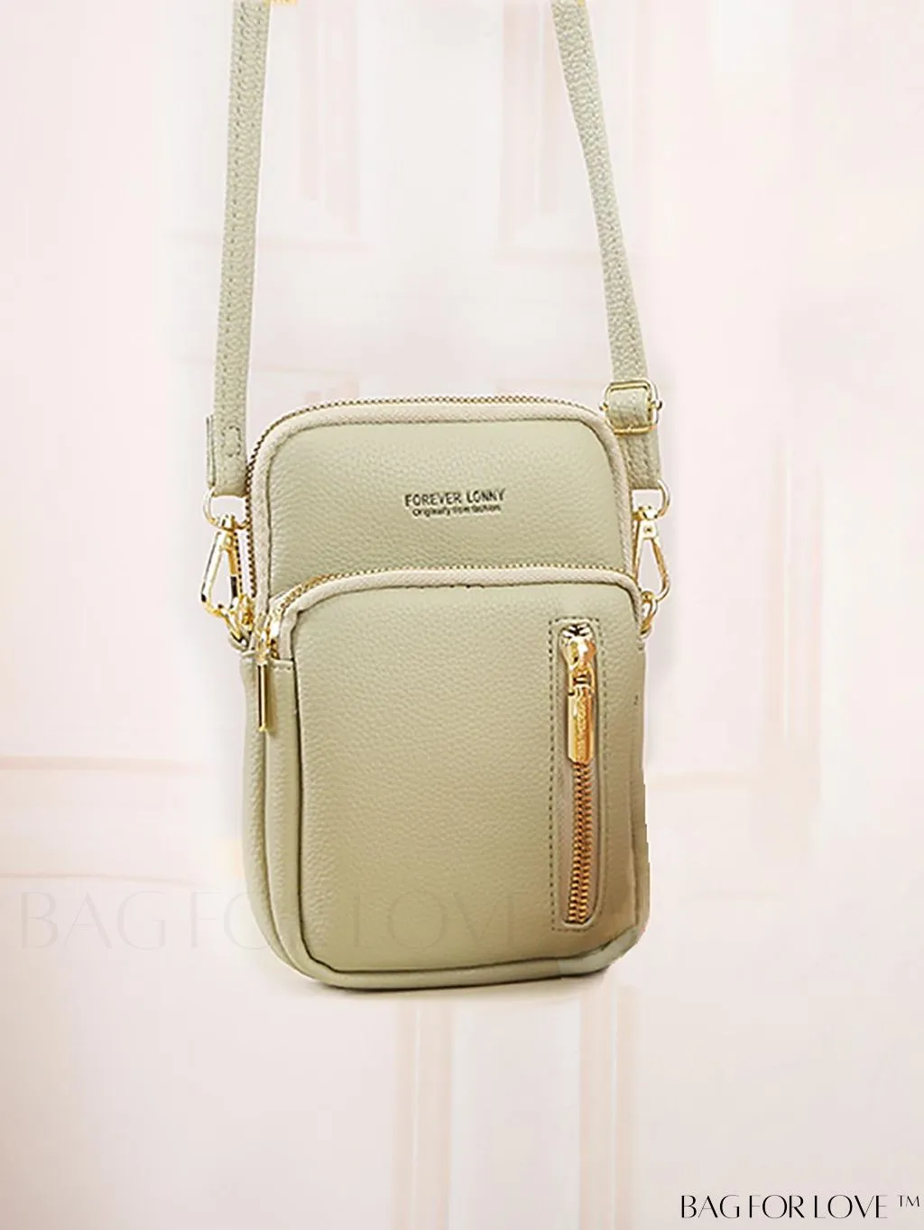 BagForLove - Luxe Litchi Embossed Wallet: Multiple Pockets, Adjustable Strap - Ultimate Organization and Style