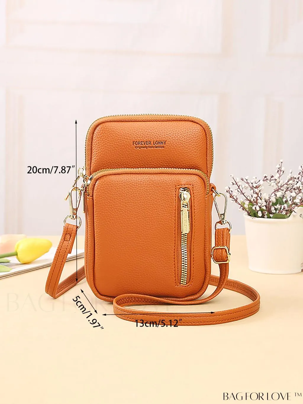 BagForLove - Luxe Litchi Embossed Wallet: Multiple Pockets, Adjustable Strap - Ultimate Organization and Style