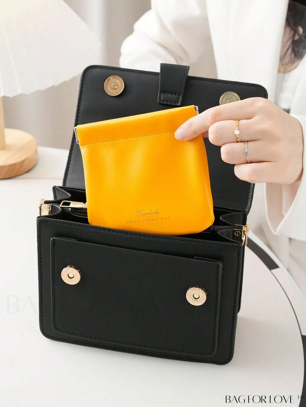 BagForLove - Mint Blue Embossed Detail Storage Bag: Ideal Makeup Bag for College Dorm Essentials