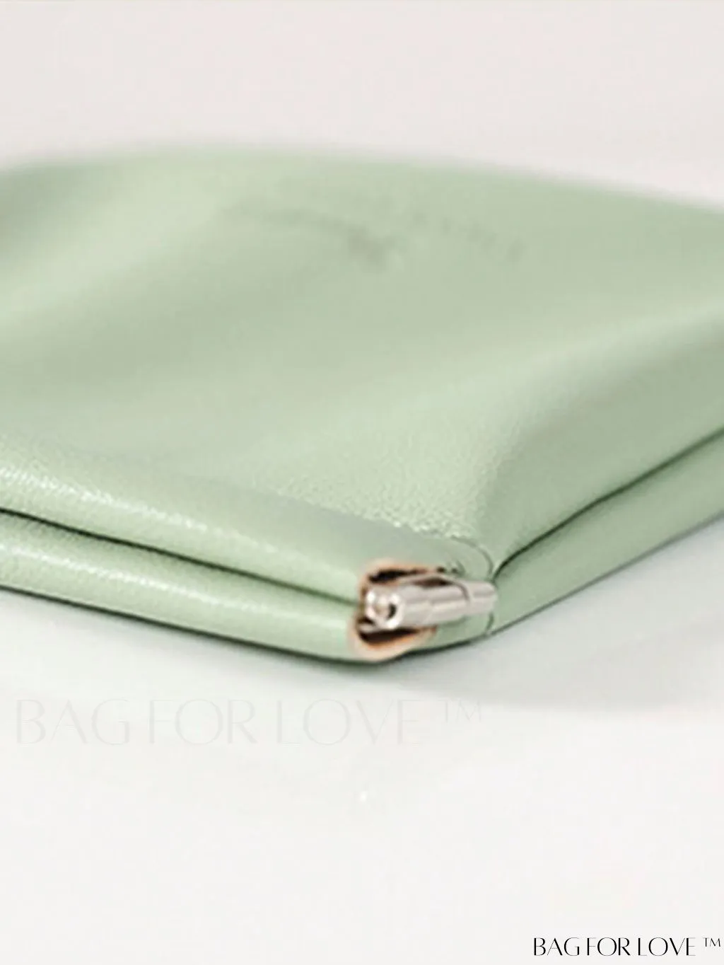 BagForLove - Mint Blue Letter Embossed Makeup Storage Bag - College Dorm Essential and Stuff Bag