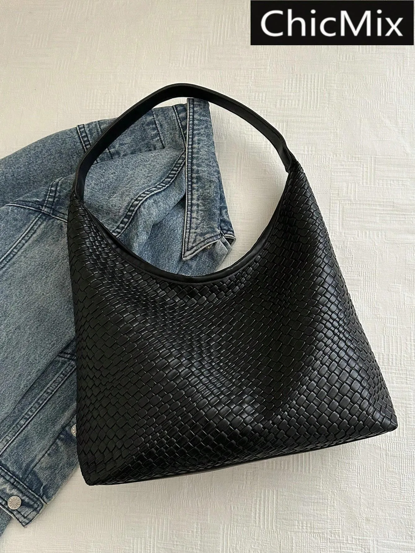 BagForLove - Modern Minimalist Woven Embossed Handbag for Young Professionals