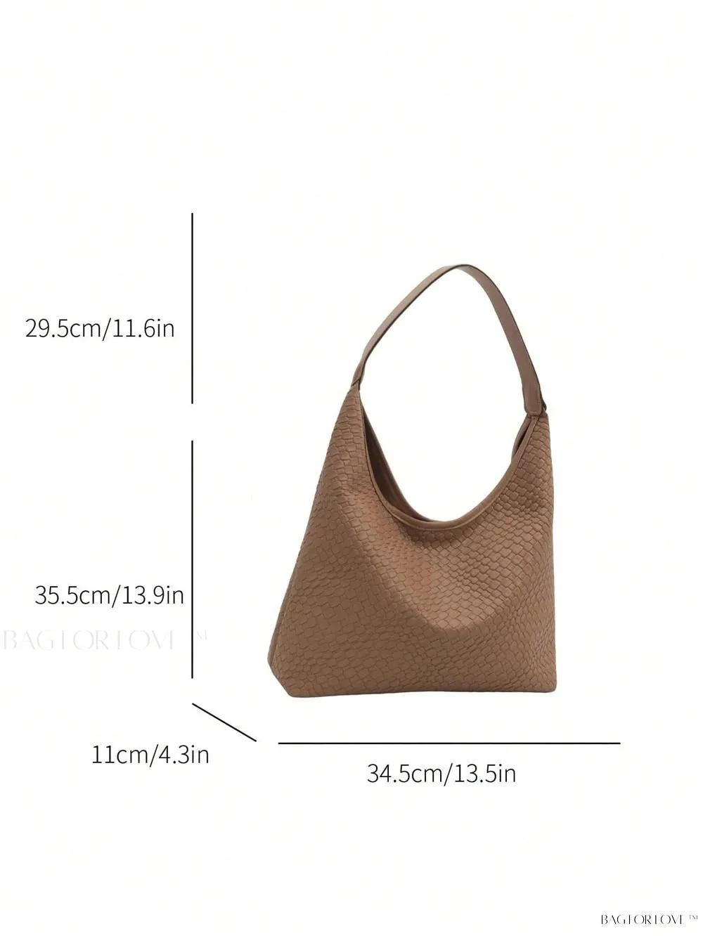 BagForLove - Modern Minimalist Woven Embossed Handbag for Young Professionals