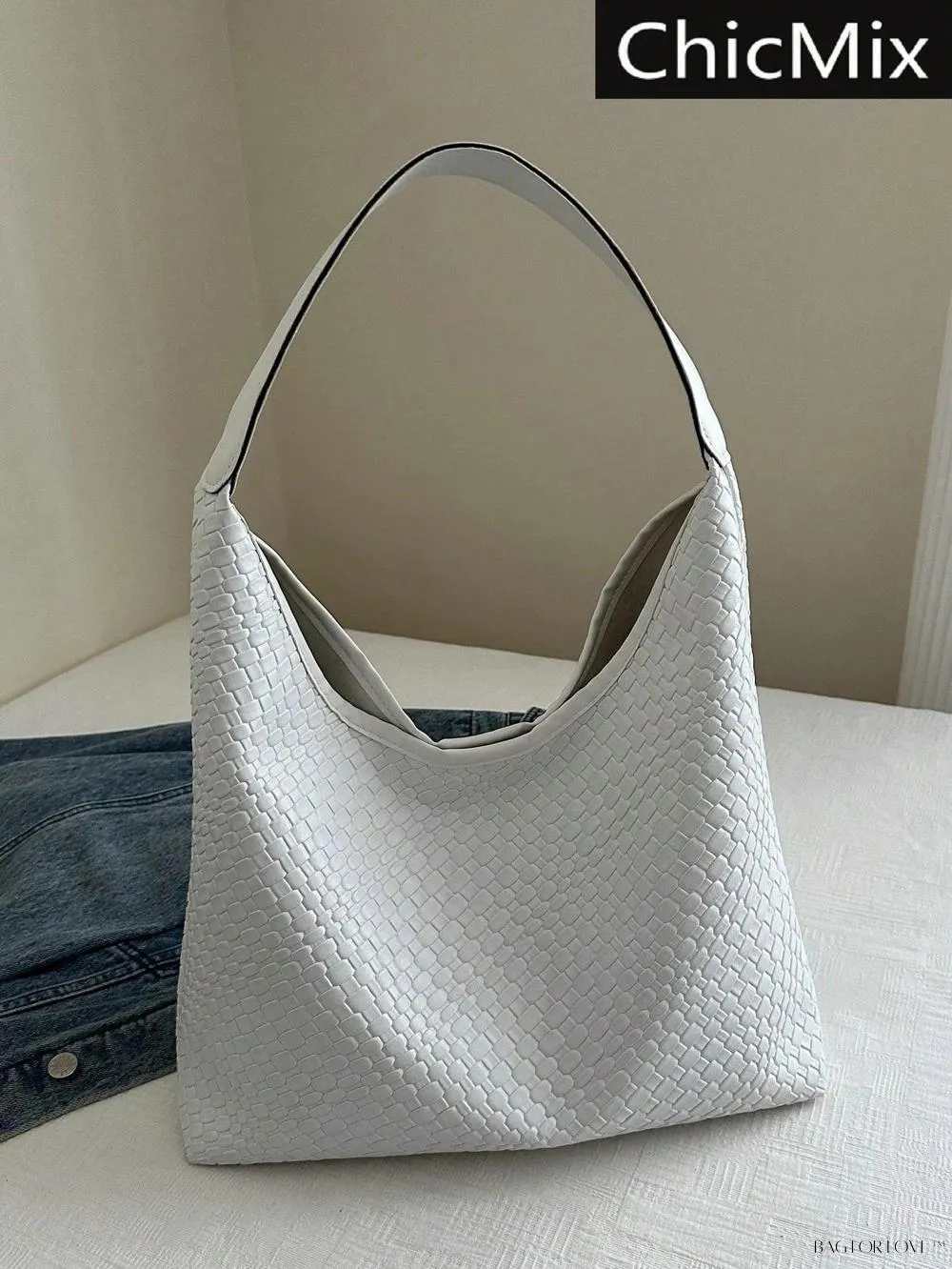 BagForLove - Modern Minimalist Woven Embossed Handbag for Young Professionals