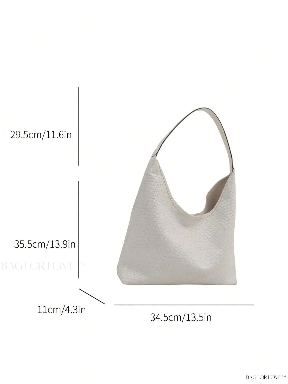BagForLove - Modern Minimalist Woven Embossed Handbag for Young Professionals