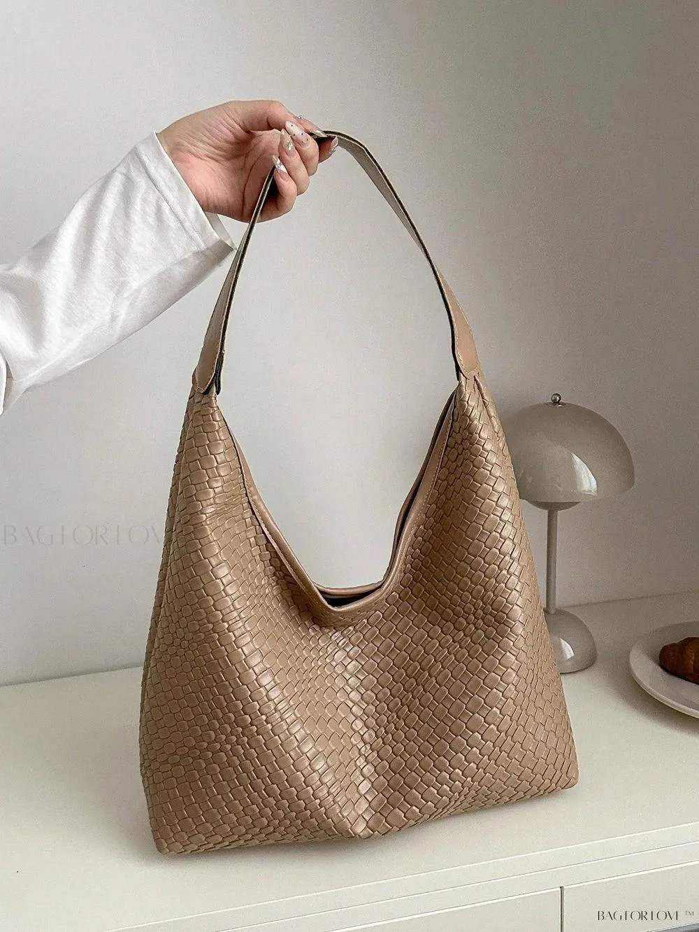 BagForLove - Modern Minimalist Woven Embossed Handbag for Young Professionals