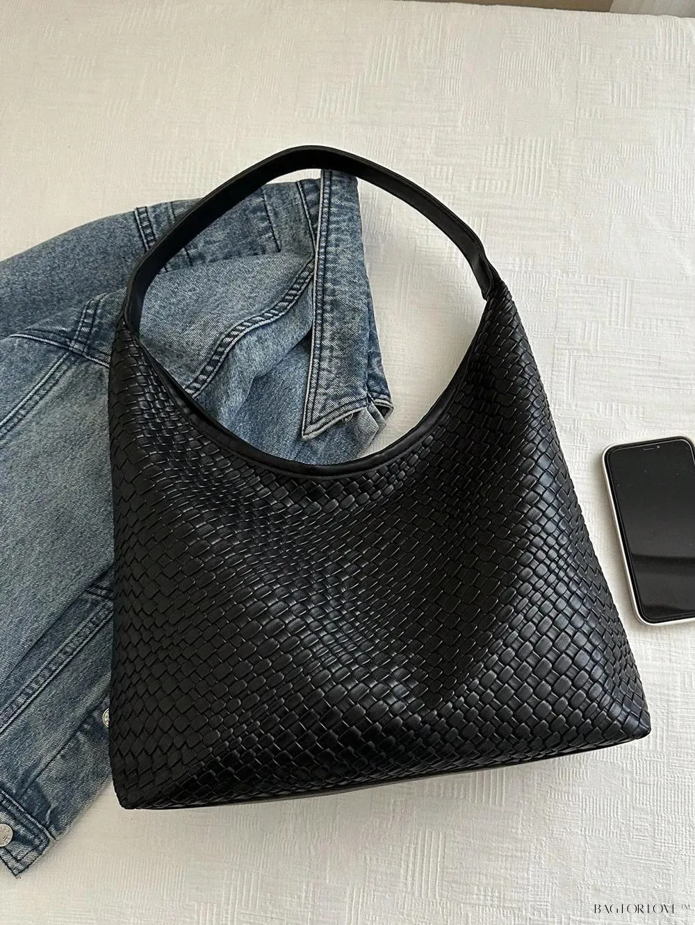 BagForLove - Modern Minimalist Woven Embossed Handbag for Young Professionals