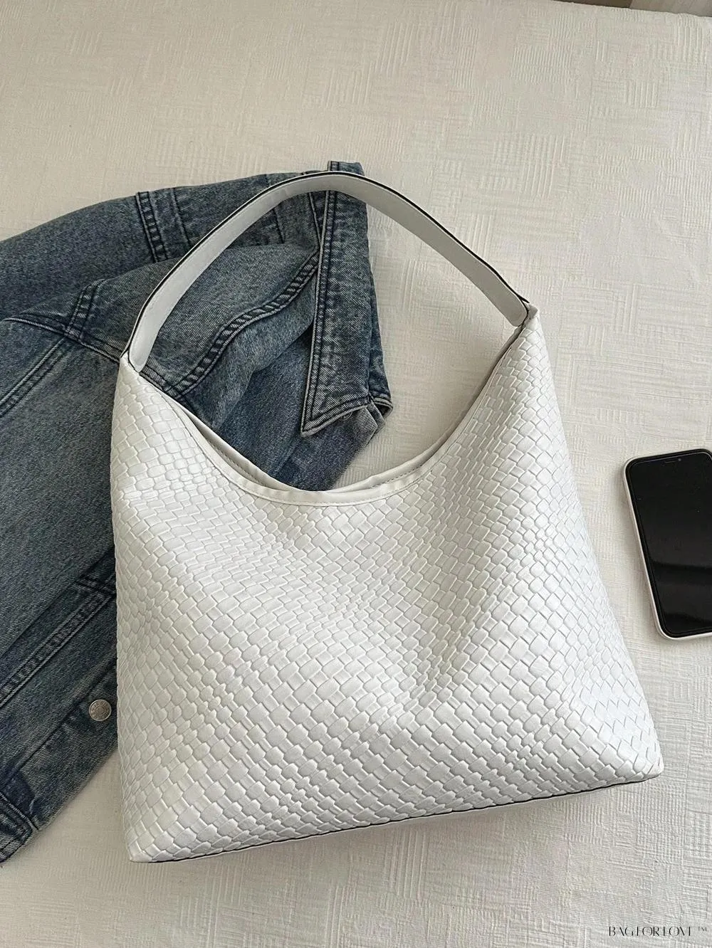 BagForLove - Modern Minimalist Woven Embossed Handbag for Young Professionals