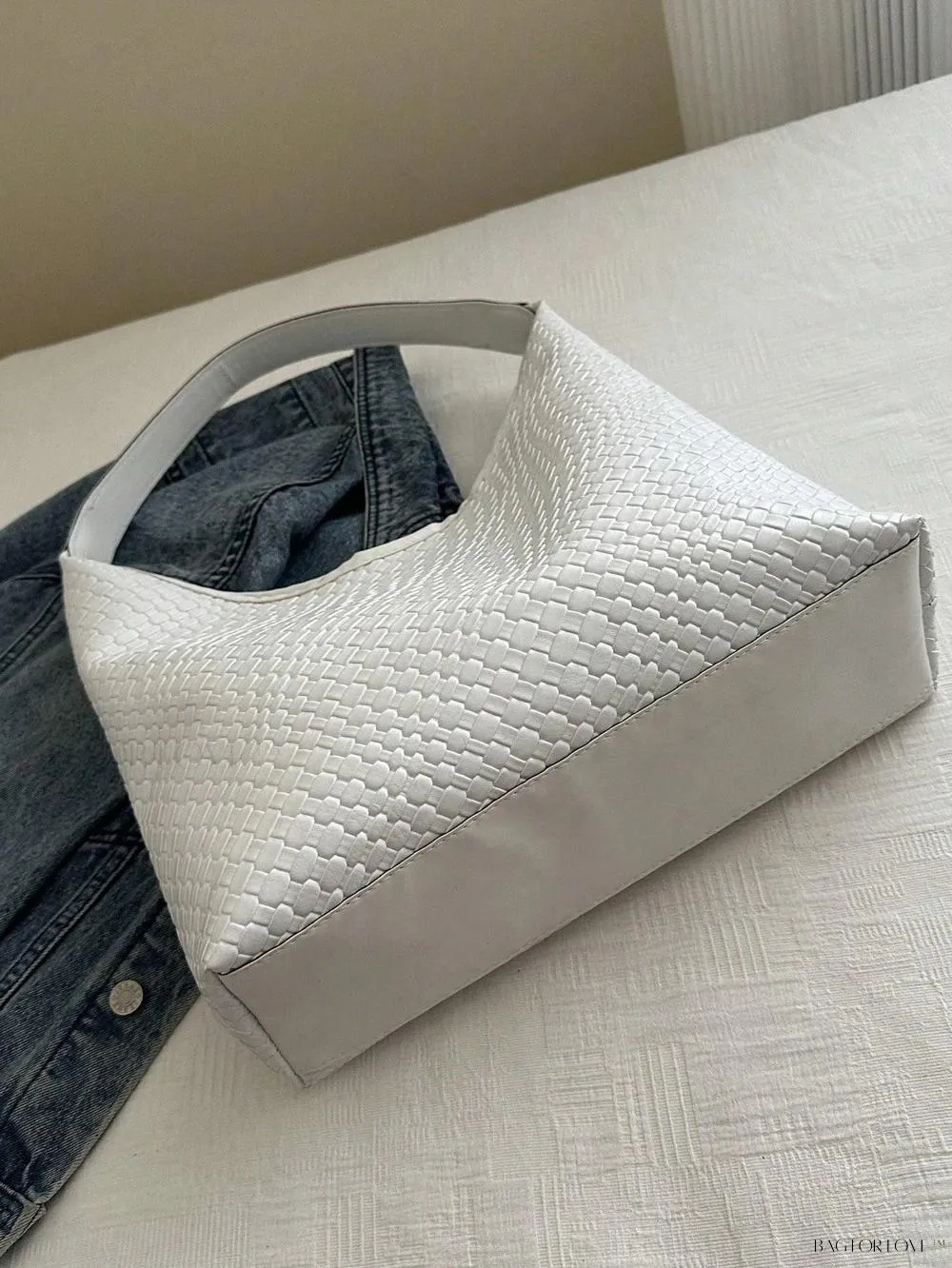 BagForLove - Modern Minimalist Woven Embossed Handbag for Young Professionals