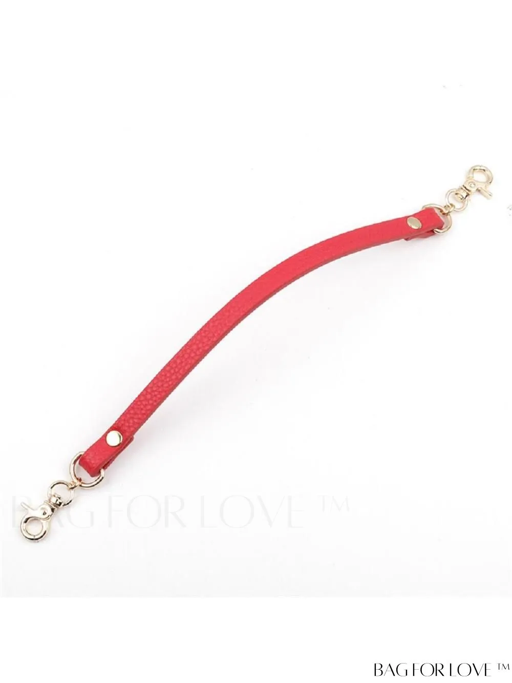 BagForLove - Premium PU Leather Red Litchi Embossed Minimalist Bag Strap
