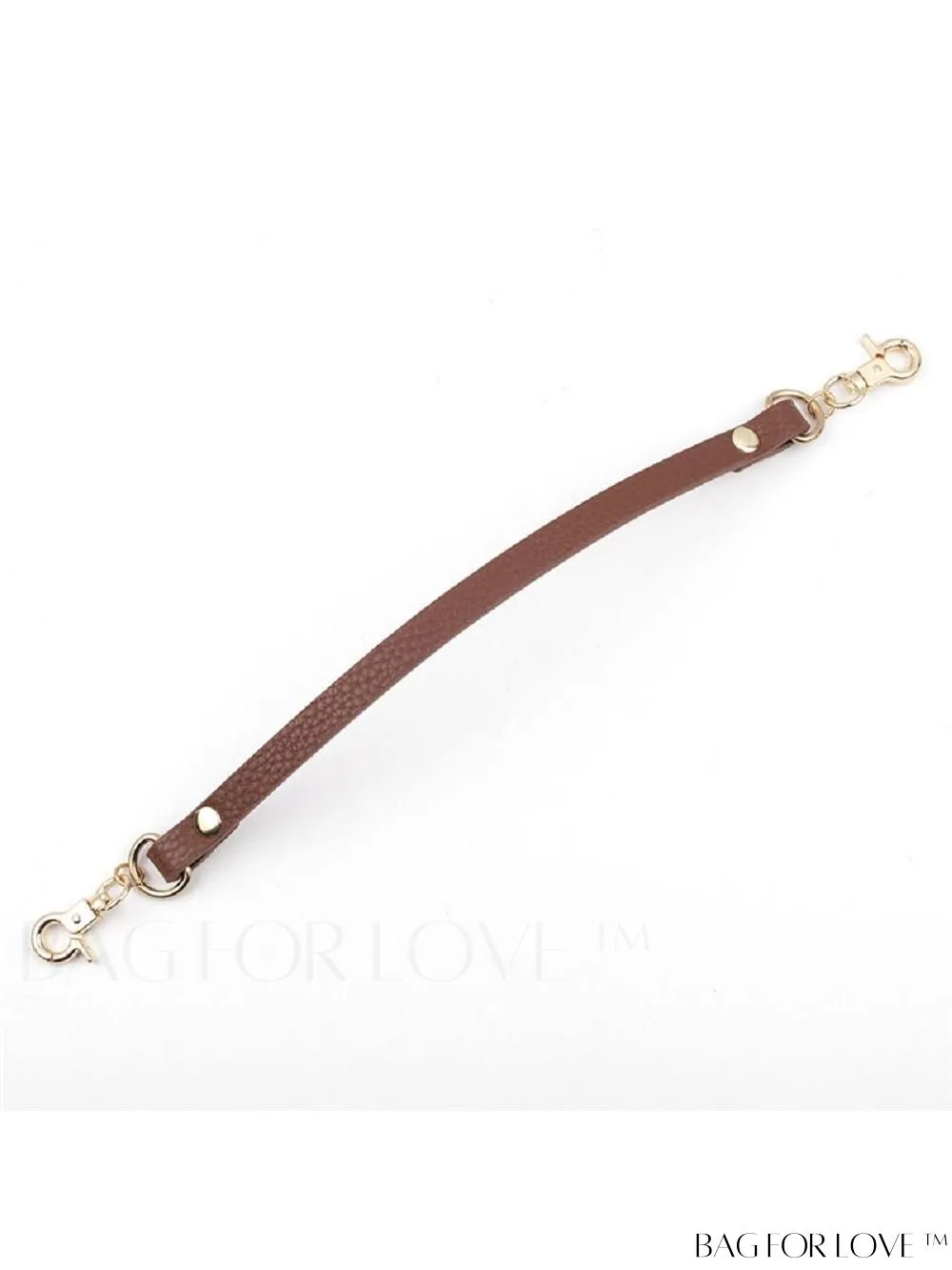 BagForLove - Professional Handbag Strap: Minimalist PU Litchi Embossed Coffee Brown