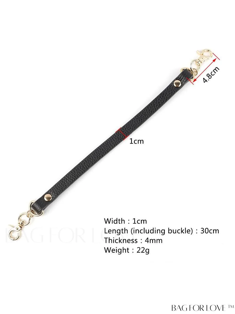 BagForLove - Professional Handbag Strap: Minimalist PU Litchi Embossed Coffee Brown
