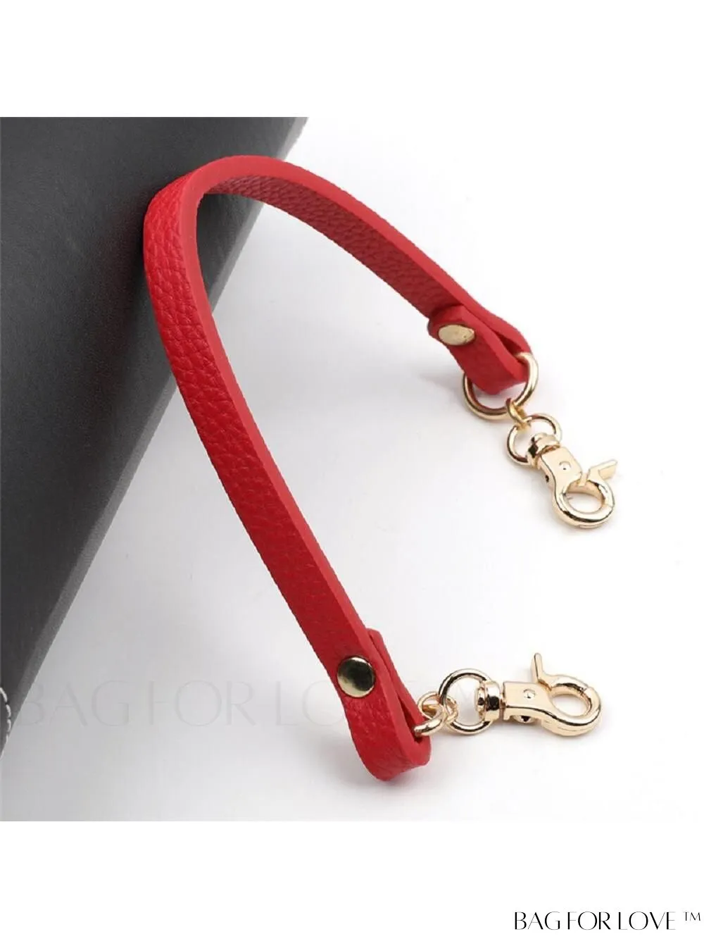 BagForLove - Professional Handbag Strap: Minimalist PU Litchi Embossed Coffee Brown