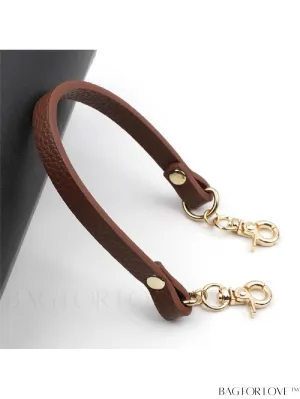 BagForLove - Professional Handbag Strap: Minimalist PU Litchi Embossed Coffee Brown