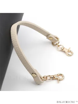 BagForLove - Pu Litchi Embossed Beige Minimalist Bag Strap: A Stylish and Contemporary Accessory
