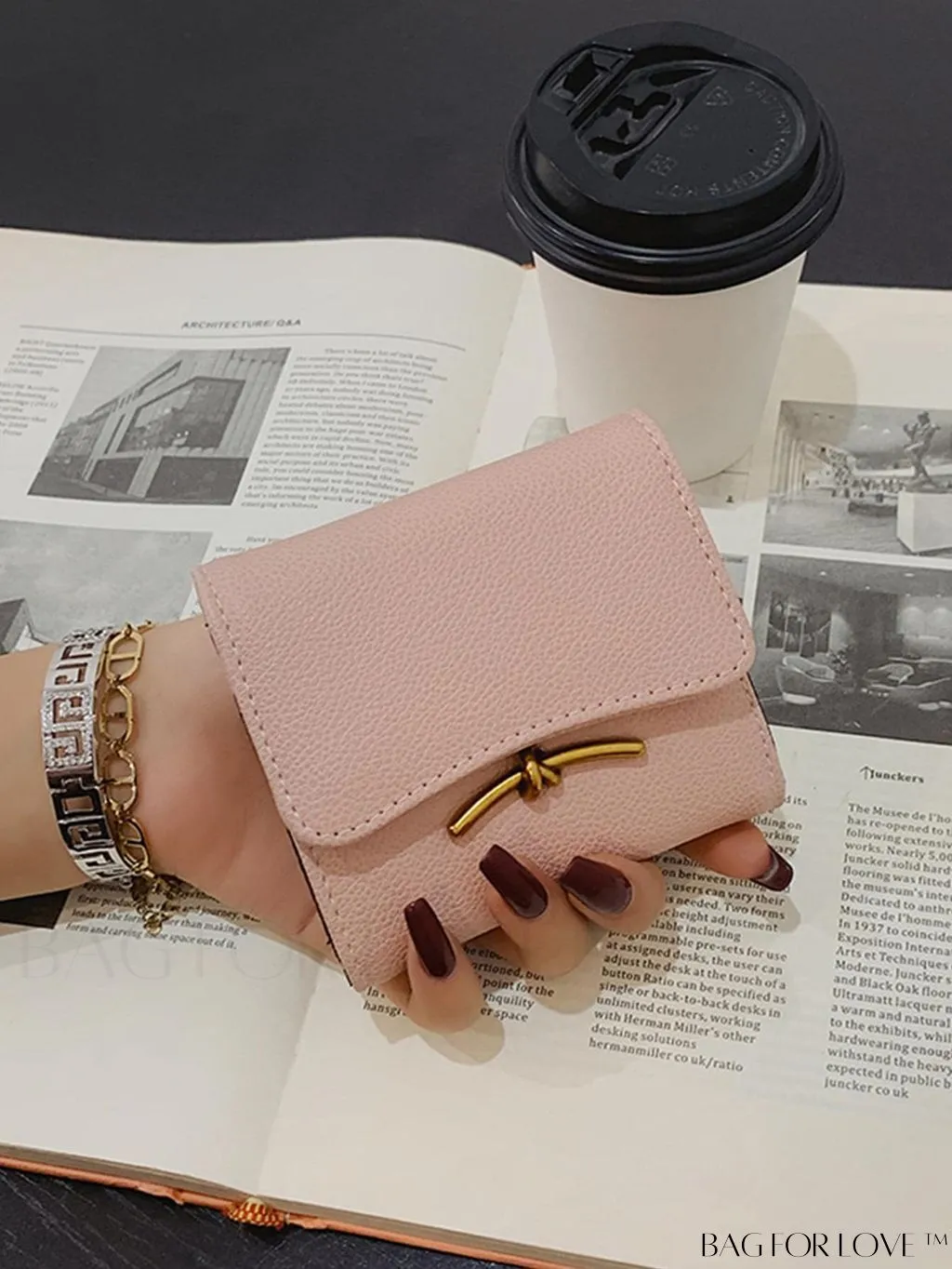 BagForLove - Stylish Metal Embossed Green Litchi PU Card Holder with Classic Design