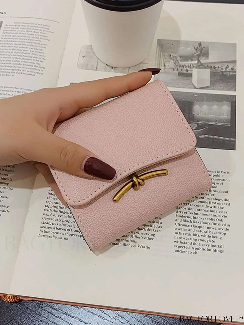 BagForLove - Stylish Metal Embossed Green Litchi PU Card Holder with Classic Design