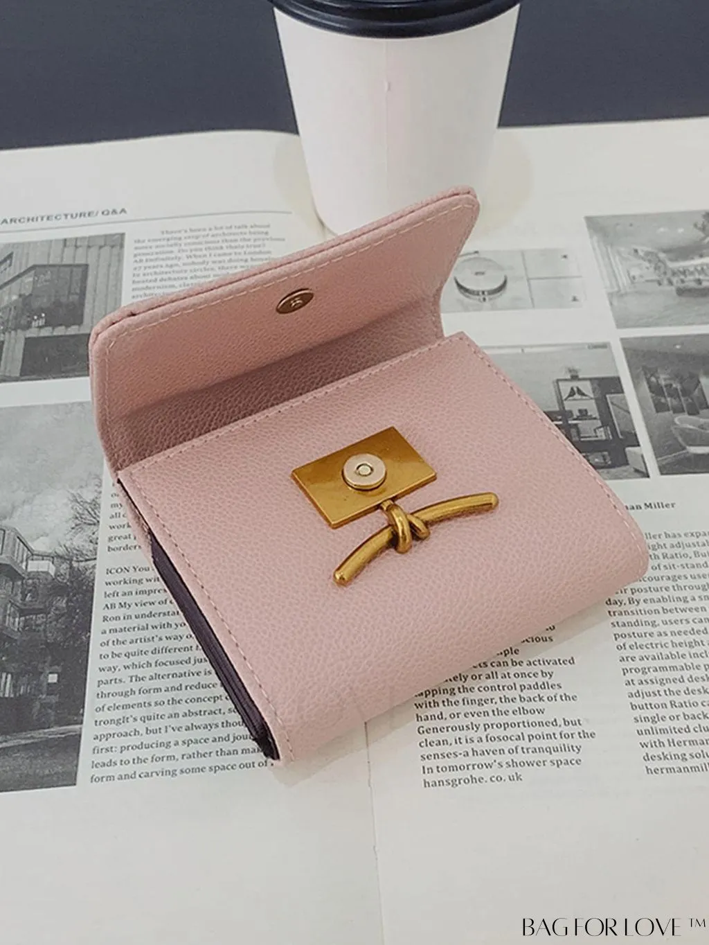 BagForLove - Stylish Metal Embossed Green Litchi PU Card Holder with Classic Design