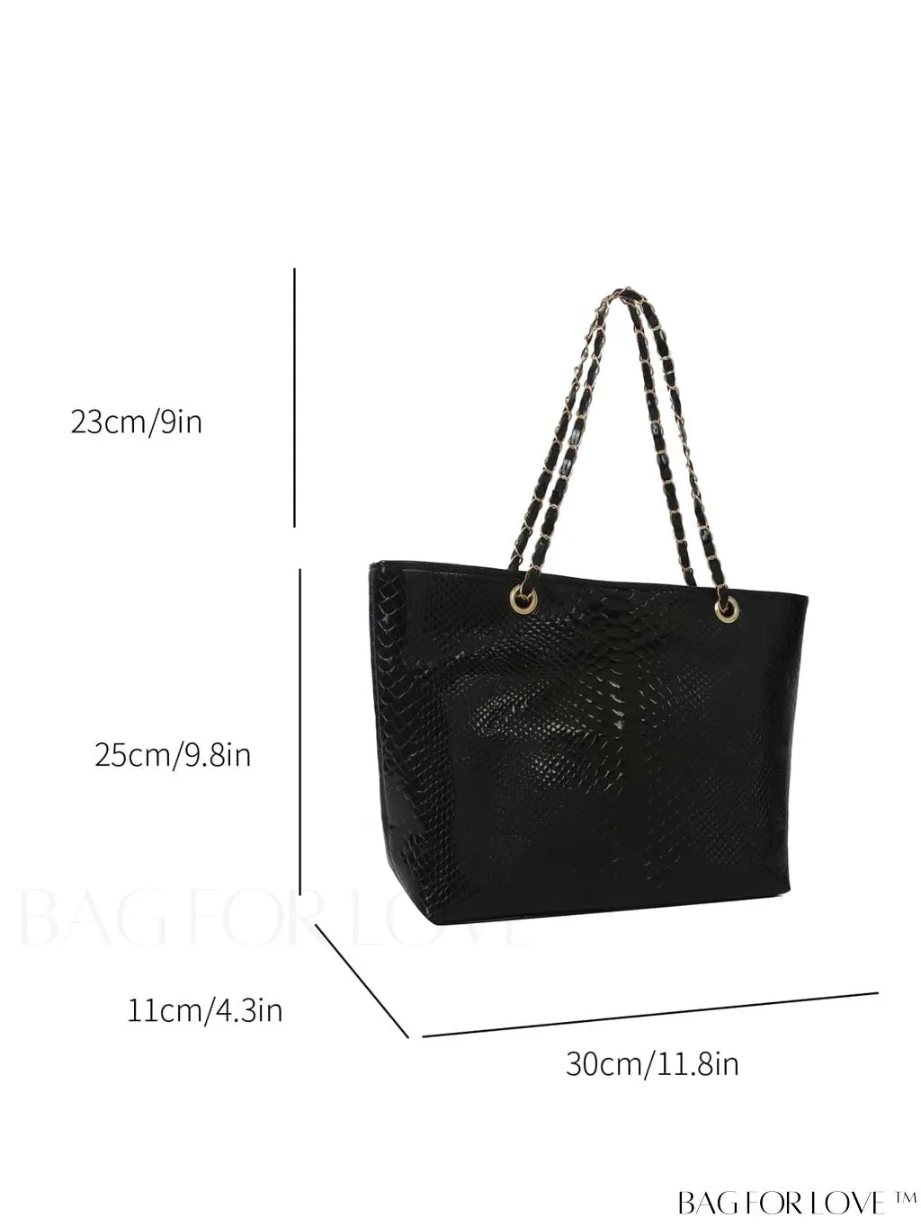 BagForLove - Versatile Summer Tote: Stylish Crocodile-Embossed Shoulder Bag with Spacious Capacity