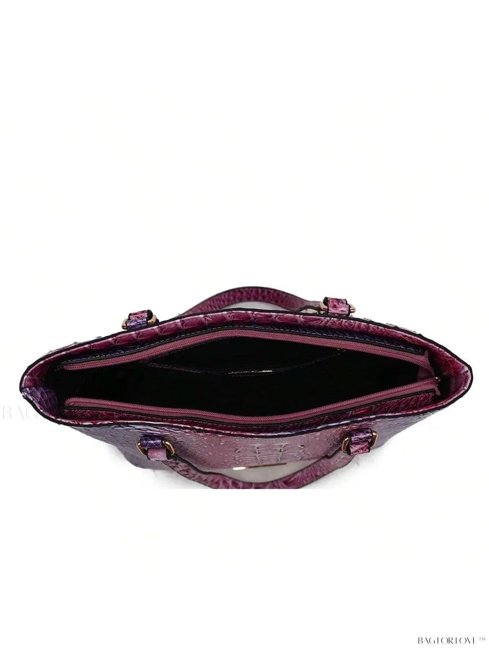 BagForLove - Women's Elegant Faux Crocodile Embossed Leather Purse and Wristlet