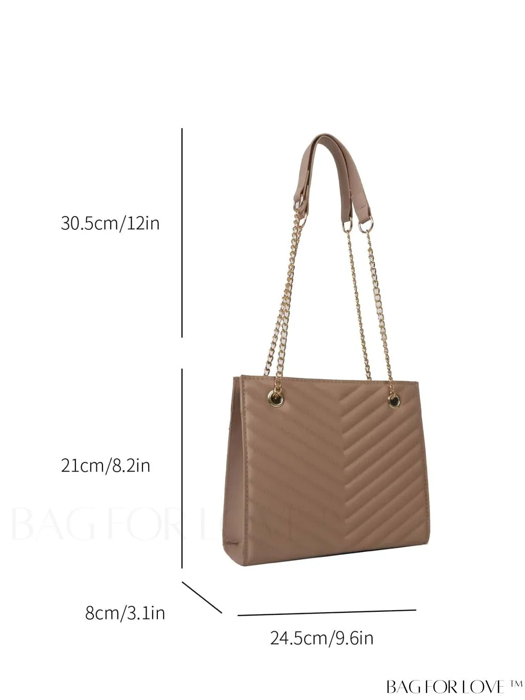 BagForLove - Womens Embossed Chain Crossbody Bag with Shoulder Strap