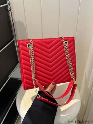 BagForLove - Womens Embossed Chain Crossbody Bag with Shoulder Strap