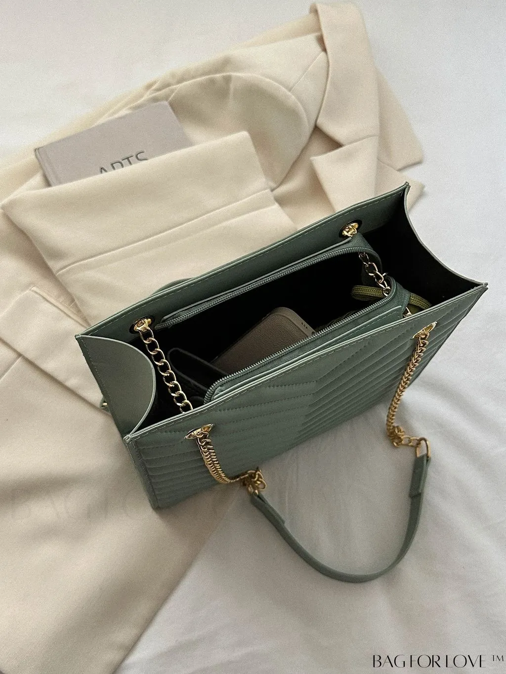BagForLove - Womens Embossed Chain Crossbody Shoulder Bag