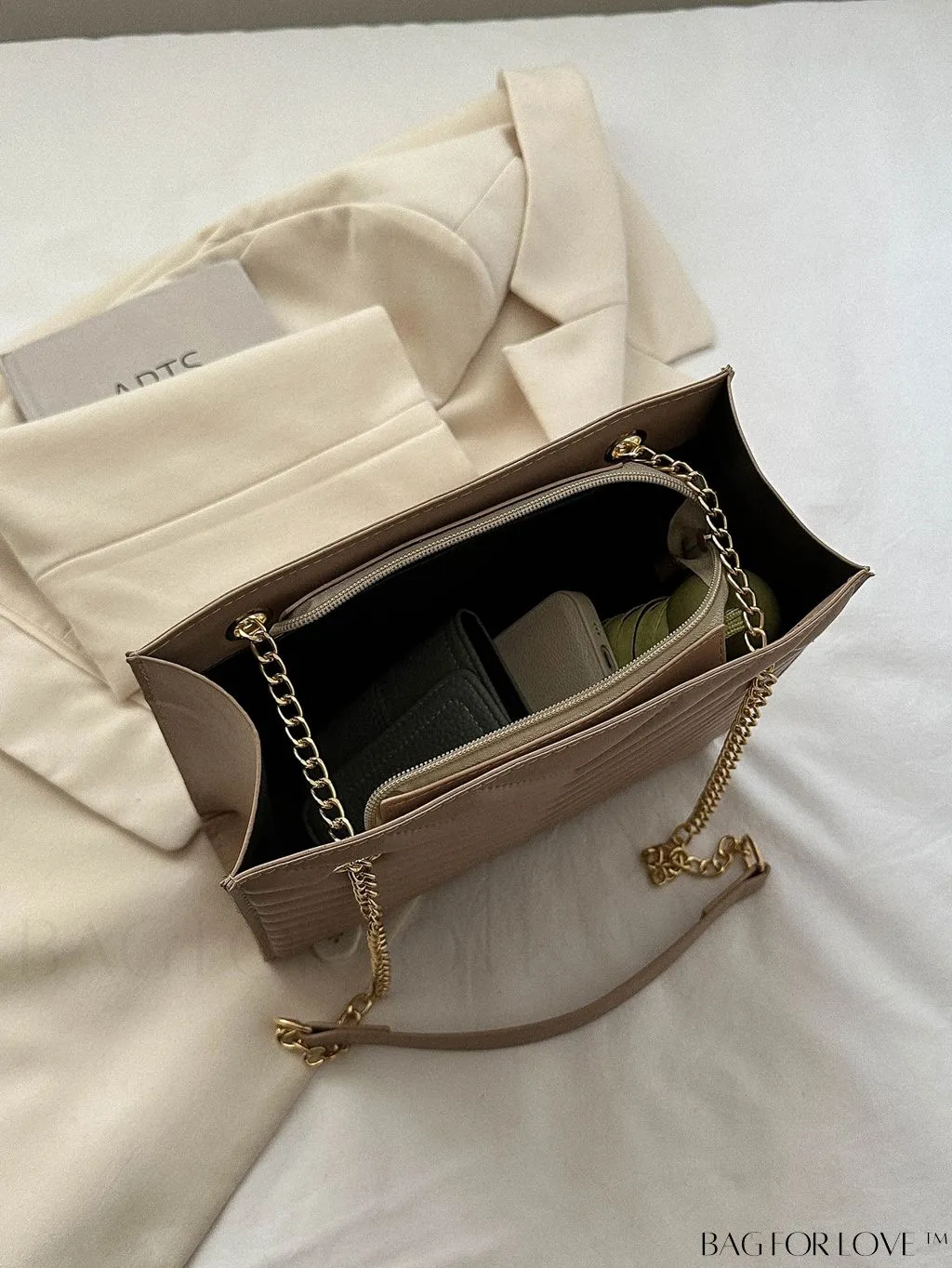 BagForLove - Womens Embossed Chain Crossbody Shoulder Bag